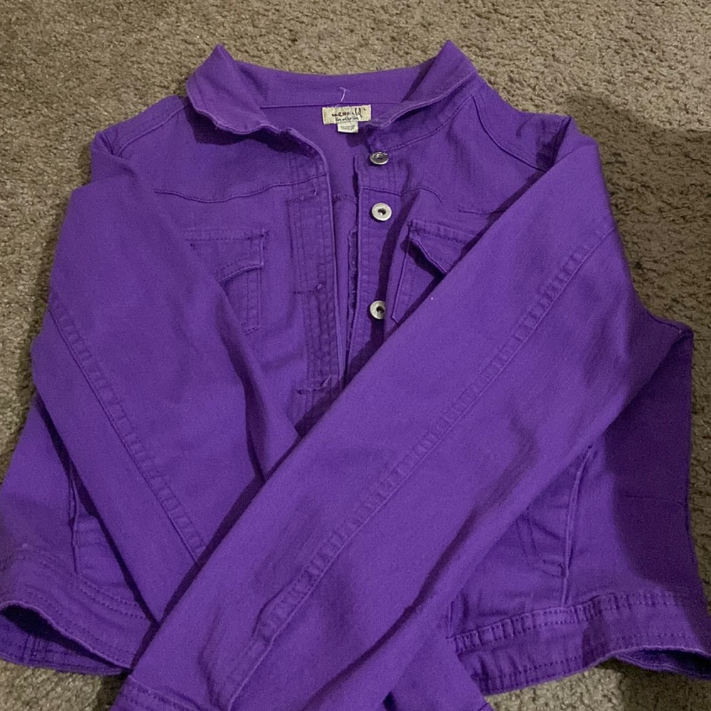 Vintage Purple Denim Jacket, New Without Tags, Deadstock